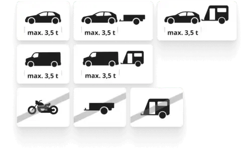 Платні дороги в Чехії — категорії тркнаспортних засобів