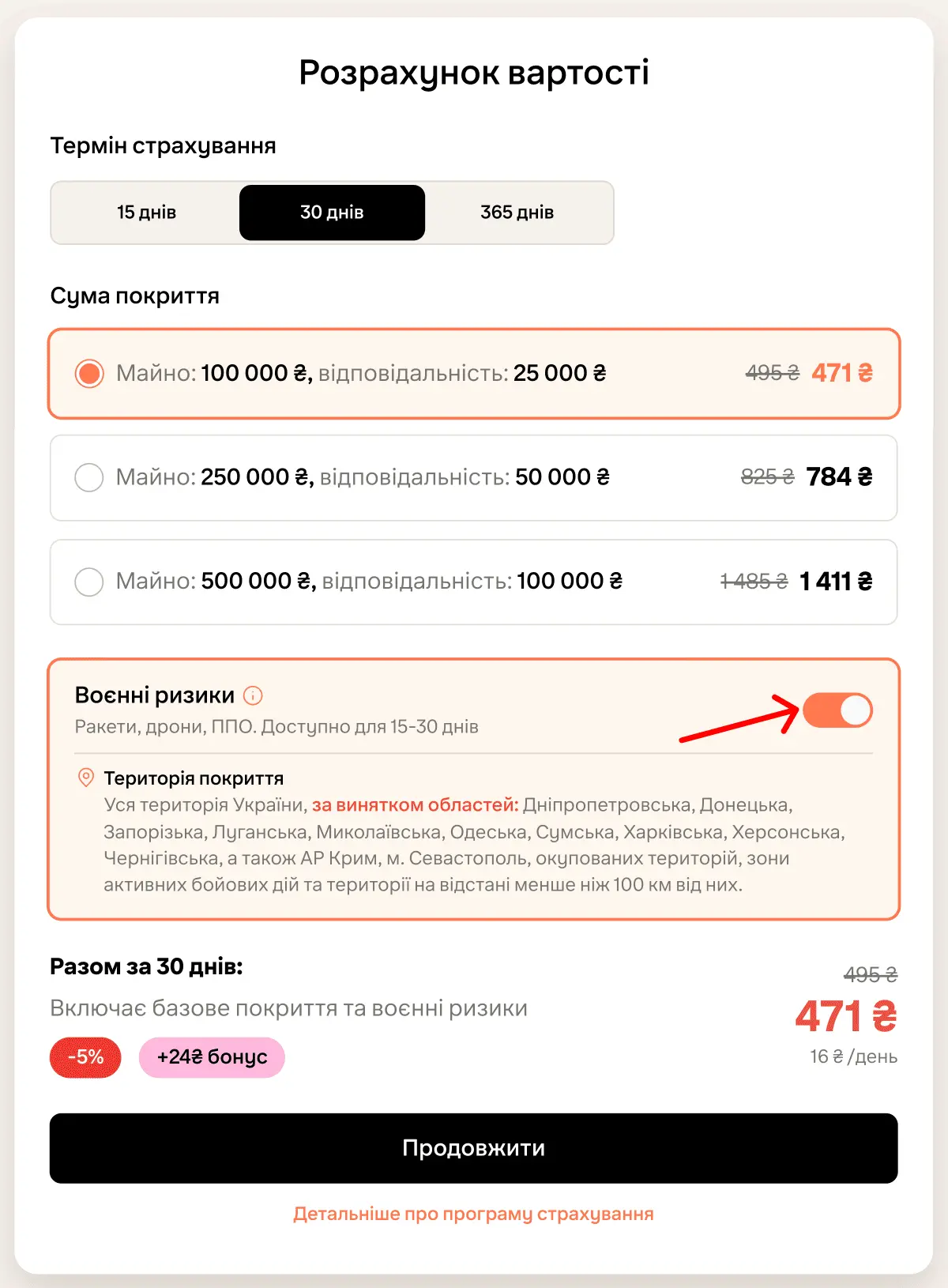 Страхування житла від воєнних ризиків на hotline.finance