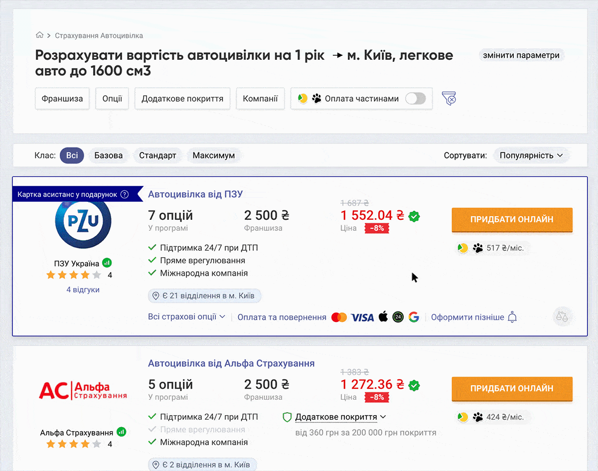 Порівняння та початкова оцінка програм