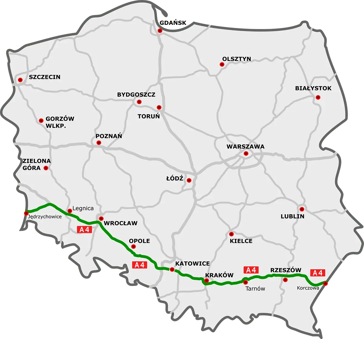 Платні дороги в Польщі — траса A4