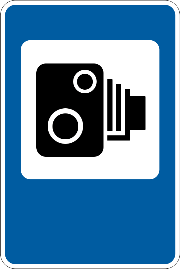 Дорожній знак 5.70 — Фото-, відеофіксування порушень Правил дорожнього руху